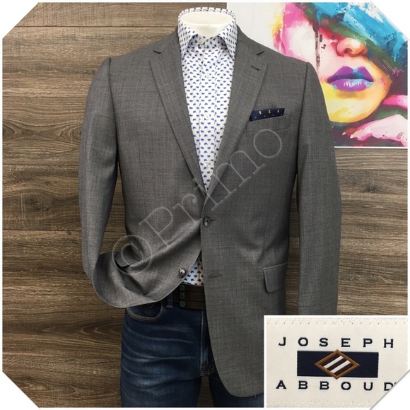 JOSEPH ABBOUD Mens Blazer Sport Coat Casual Size 42L‎ Two Button Wool Suit - Picture 1 of 12
